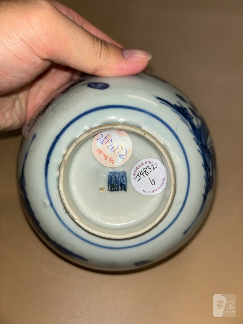 明晚期 青花花鸟纹碗 - 图7